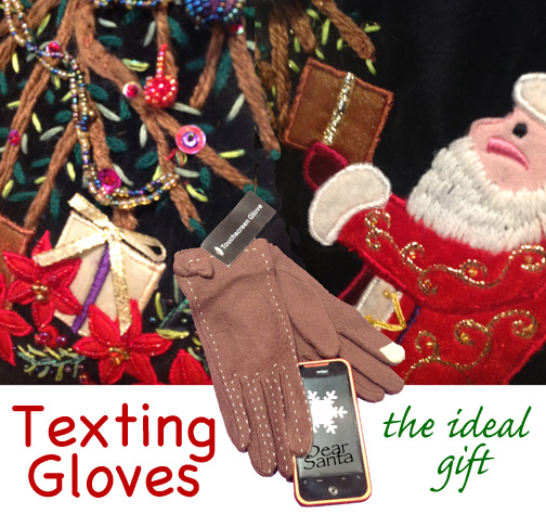 santa tree glove